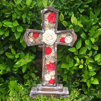 Large Distressed Red Cross