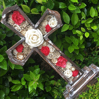 Large Distressed Red Cross