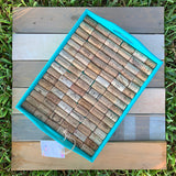 Teal Wine Cork Tray - Large Rectangle