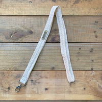 Handmade Lanyard - Creme Criss Cross