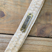 Handmade Lanyard - Creme Criss Cross