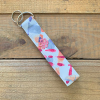 Handmade Wristlet Keychain - Brush Strokes