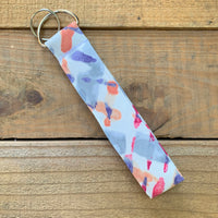 Handmade Wristlet Keychain - Brush Strokes