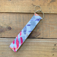 Handmade Wristlet Keychain - Brush Strokes