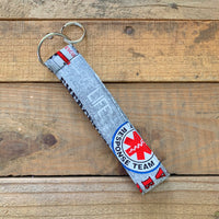 Handmade Wristlet Keychain - EMS is a Team