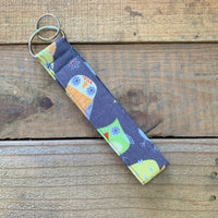 Handmade Wristlet Keychain - Owl Always See You