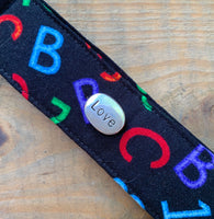 Handmade Wristlet Keychain - ABC, Easy as 123