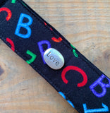 Handmade Wristlet Keychain - ABC, Easy as 123