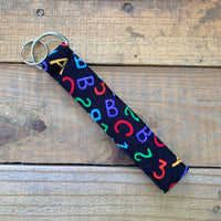 Handmade Wristlet Keychain - ABC, Easy as 123