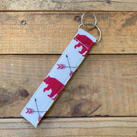 Handmade Wristlet Keychain - Bear Archer