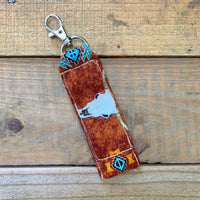 Handmade Chapstick Holder - Southwestern Skull