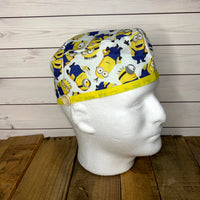 Handmade Buttoned Scrub Caps - Minion