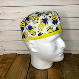 Handmade Buttoned Scrub Caps - Minion