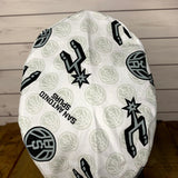 Handmade Buttoned Scrub Caps - San Antonio Spurs