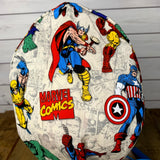 Handmade Buttoned Scrub Caps - Marvel Comic Tan