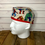 Handmade Buttoned Scrub Caps - Marvel Comic Tan