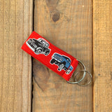 Handmade Key Fob - Retro Truck Red