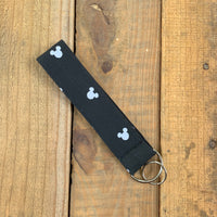 Handmade Wristlet Keychain - Silhouette Mickey