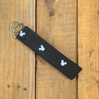 Handmade Wristlet Keychain - Silhouette Mickey
