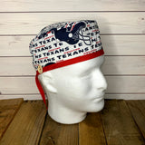 Handmade Buttoned Scrub Caps - Houston Texans