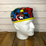 Handmade Buttoned Scrub Caps - Marvel Comic