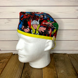 Handmade Buttoned Scrub Caps - Marvel Comic