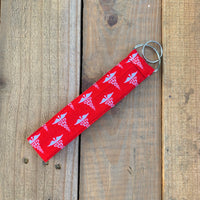 Handmade Wristlet Keychain - RN Red