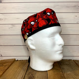 Handmade Buttoned Scrub Caps - Spiderman #2