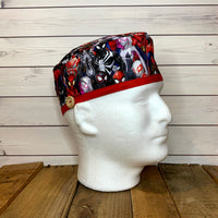 Handmade Buttoned Scrub Caps - Spiderman #3