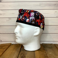 Handmade Buttoned Scrub Caps - Spiderman #3