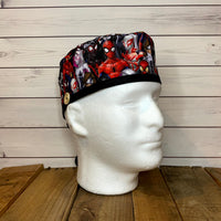 Handmade Buttoned Scrub Caps - Spiderman #3