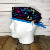 Handmade Buttoned Scrub Caps - First Responder & Caregivers