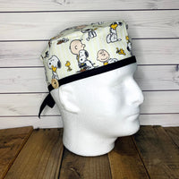 Handmade Buttoned Scrub Caps - Peanuts & Charlie Brown