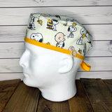 Handmade Buttoned Scrub Caps - Peanuts & Charlie Brown