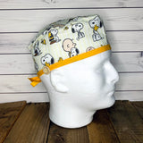 Handmade Buttoned Scrub Caps - Peanuts & Charlie Brown