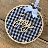White Buffalo Check Ornament