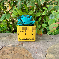 Small "Teachers Rule" Flowers & Succulents