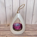 Purple Succlent Teardrop Vase