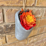 Red/Orange/Yellow Succulent in Hanging Vase