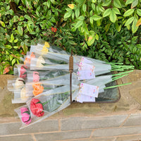 Long Stemmed Hand-made Wood Flowers