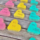 Conversation Heart Wood Block/Photo Holder/Placecard Holder