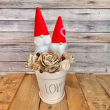 Rae Dunn Love Small Planter with Gnomes