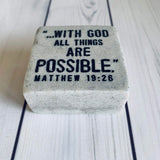 Scripture Stone : With God All Things Are Possible