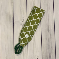 Handmade Buttoned Headbands - Green Genie