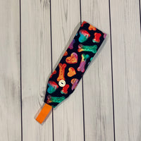 Handmade Buttoned Headbands - I <3 Dogs