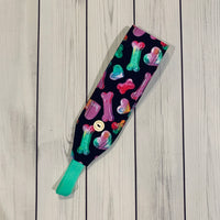 Handmade Buttoned Headbands - I <3 Dogs