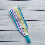 Handmade Buttoned Headbands - Pastel Waves