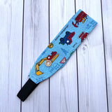 Handmade Buttoned Headbands - Construction Site