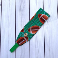 Handmade Buttoned Headbands - Football Fan