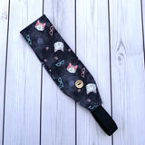 Handmade Buttoned Headbands - Cool Cats